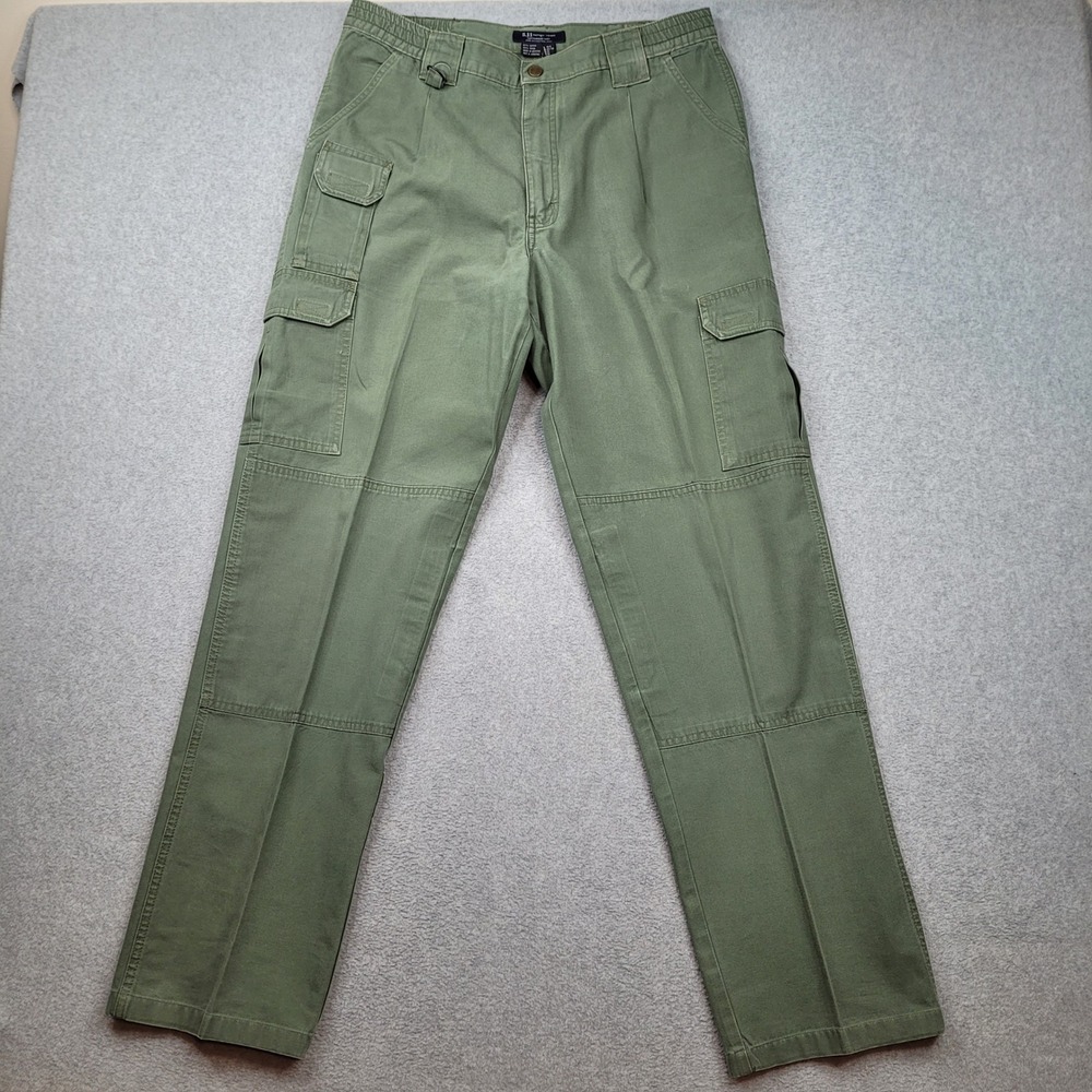 5.11 Tactical Series Cargo Pants‎ Mens 32x36 Green 74251 Cotton Utility Workwear
